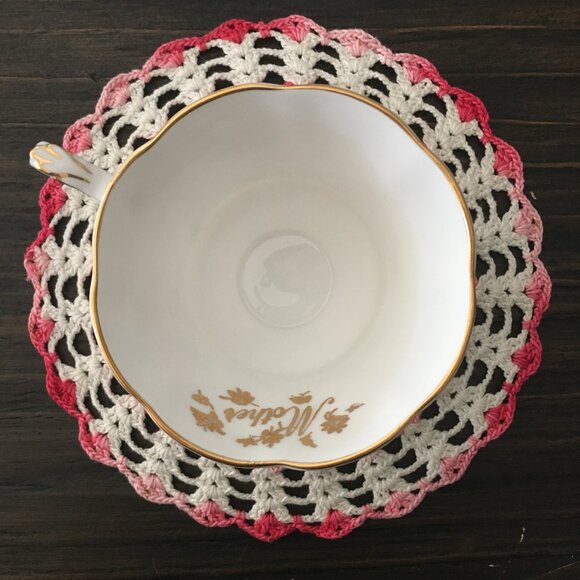 Mother's Day White English Bone China Teacup & Saucer Set - Picture 8 of 9